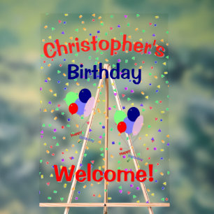 Farbiges Happy Birthday Acrylschild