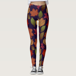 Farbiges Herbstblatt Leggings