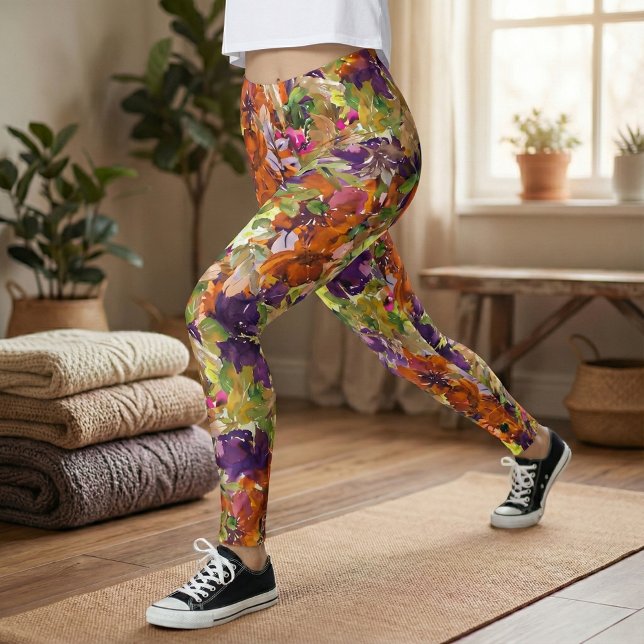 Farbiges Herbstmuster Leggings (Von Creator hochgeladen)