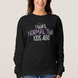 Farbiges Herz, ich war normal zwei Kinder vor Spri Sweatshirt