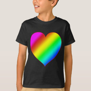 Farbiges Herz Regenbogen Liebe Helle Farbe T-Shirt