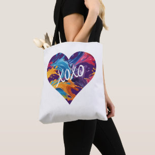 Farbiges Herz XOXO-