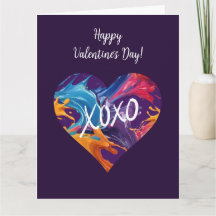 Farbiges Herz XOXO-Lila-