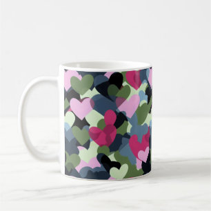 Farbiges Herzmuster Kaffeetasse