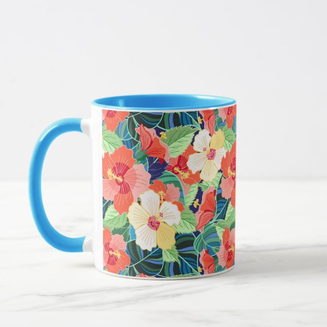 Farbiges Hibiskus Tasse (Links)