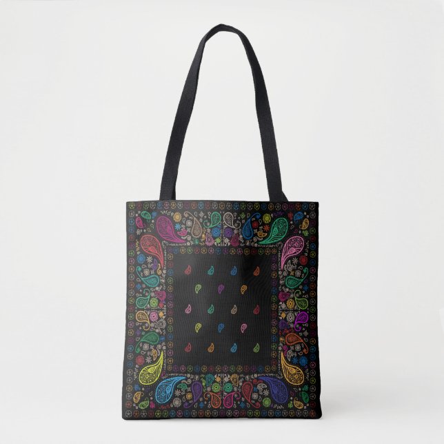 Farbiges Hippie Paisley Design (Vorderseite)