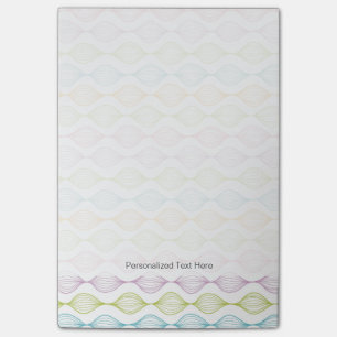 Farbiges horizontales Ogemuster Post-it Klebezettel