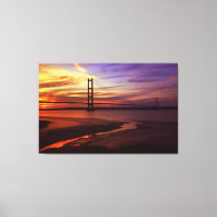 Farbiges Humber Bridge Sunset Foto