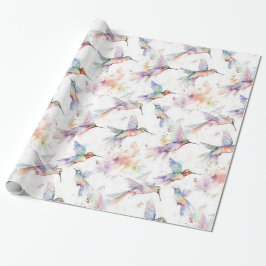 Farbiges Hummingbird Wrapping Paper Geschenkpapier