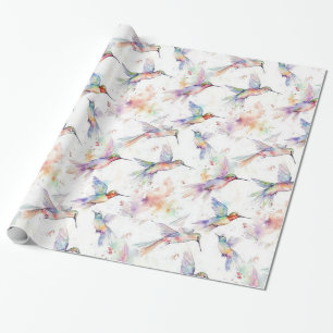 Farbiges Hummingbird Wrapping Paper Geschenkpapier
