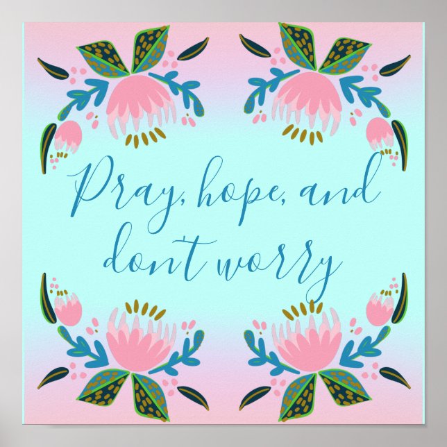 Farbiges inspirierendes katholisches Zitat Poster (Vorne)