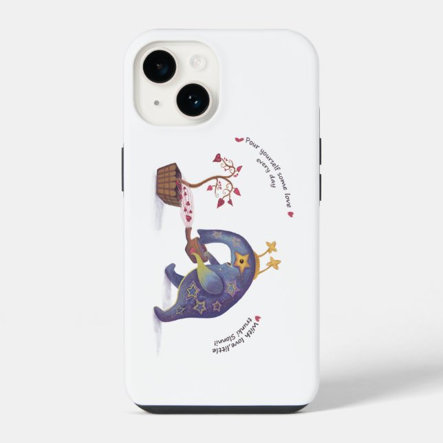 Farbiges iPhone 14 Strenge Gehäuse, glänzend Hülle (Rückseite)