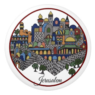 Farbiges Jerusalem Keramikknauf
