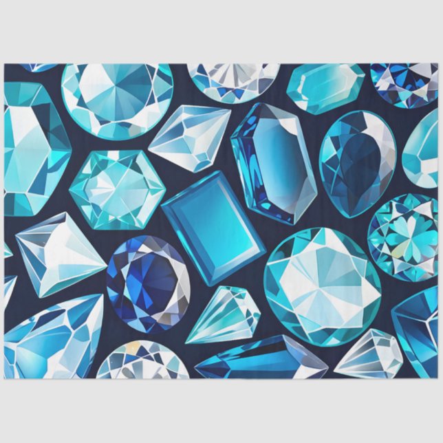 Farbiges Juwel Art Tissue Paper Seidenpapier (Vorderseite)