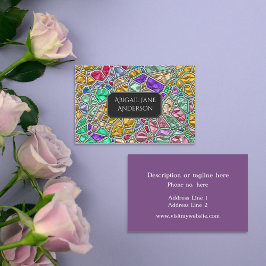 Farbiges Juwelenglas - Farbwahl Visitenkarte