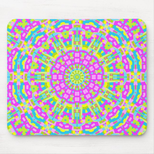 Farbiges Kaleidoskop 01 Mousepad (Vorne)