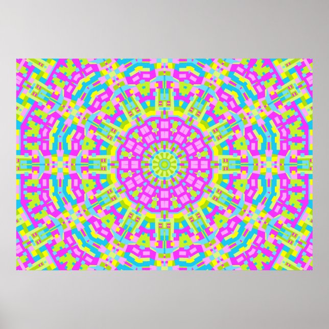 Farbiges Kaleidoskop 01 Poster (Vorne)