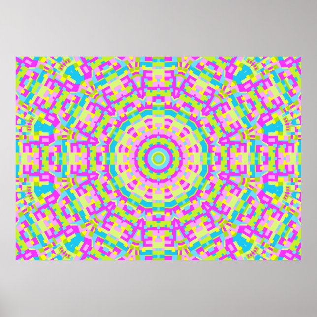 Farbiges Kaleidoskop 03 Poster (Vorne)