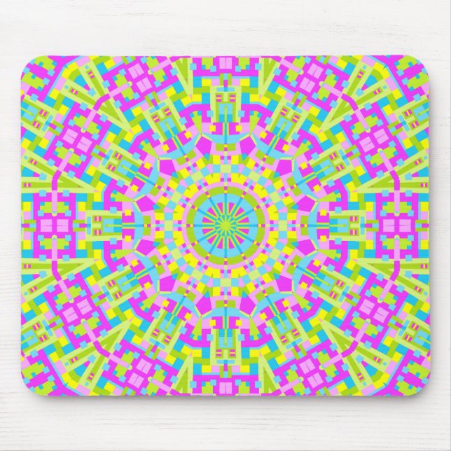 Farbiges Kaleidoskop 05 Mousepad (Vorne)