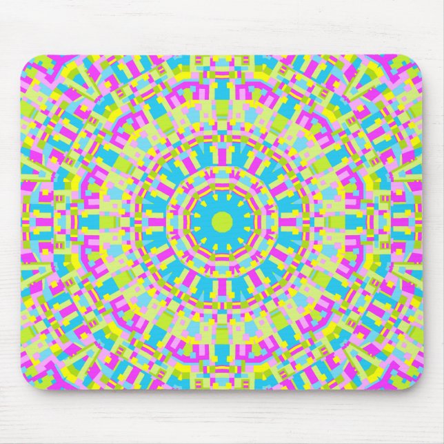 Farbiges Kaleidoskop 06 Mousepad (Vorne)