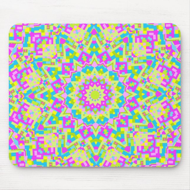 Farbiges Kaleidoskop 07 Mousepad (Vorne)