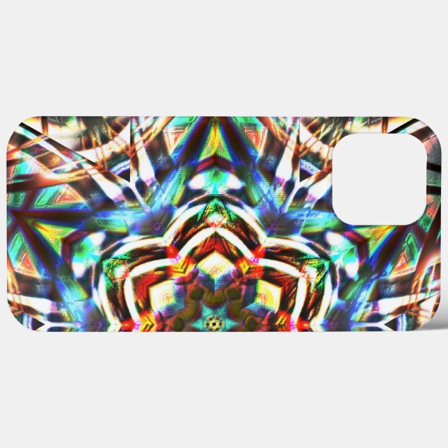 Farbiges Kaleidoskop mit Textur, die Leinwand auss Case-Mate iPhone Hülle (Rückseite (Horizontal))