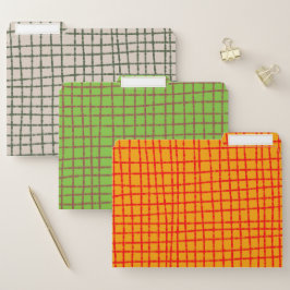 Farbiges Karo Muster Fett und Fun-Dokument Papiermappe