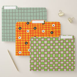 Farbiges Karo Muster Fett und Fun-Dokument Papiermappe