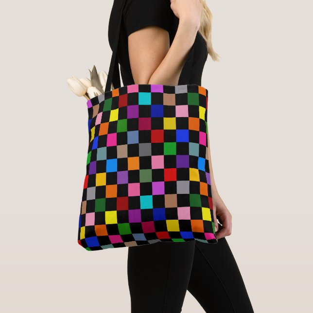 Farbiges Karomuster Design Schwarz  (Von Nahem)