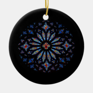 Farbiges Kirchenglas Keramik Ornament