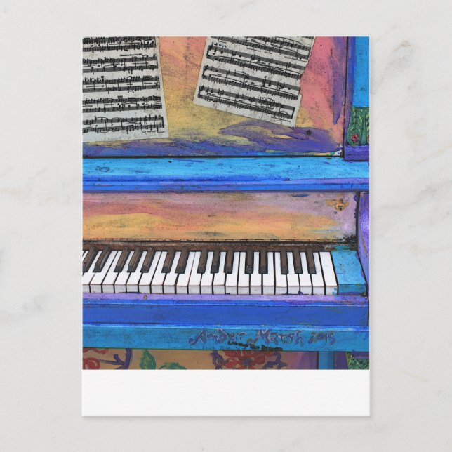 Farbiges Klavier Postkarte (Vorderseite)