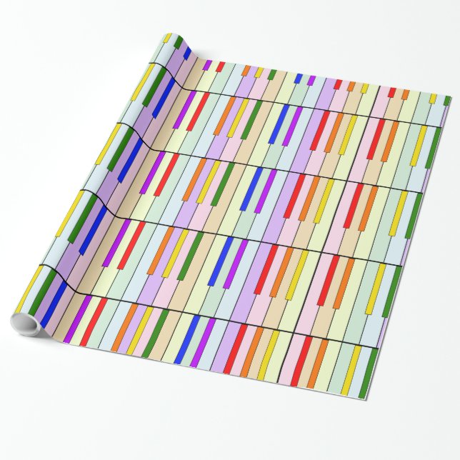 Farbiges Klavierwackelpapier Geschenkpapier (Ungerollt)