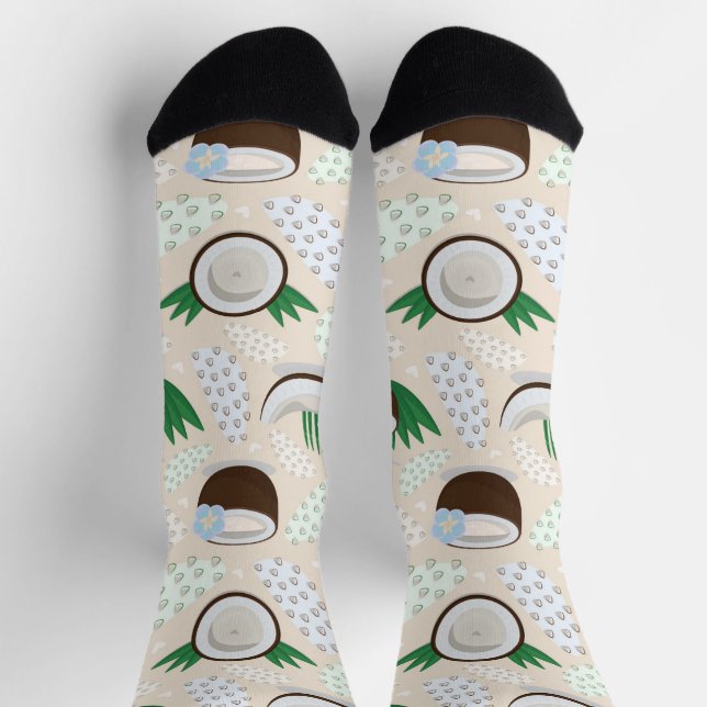 Farbiges Kokosmuster Socken (Oben)