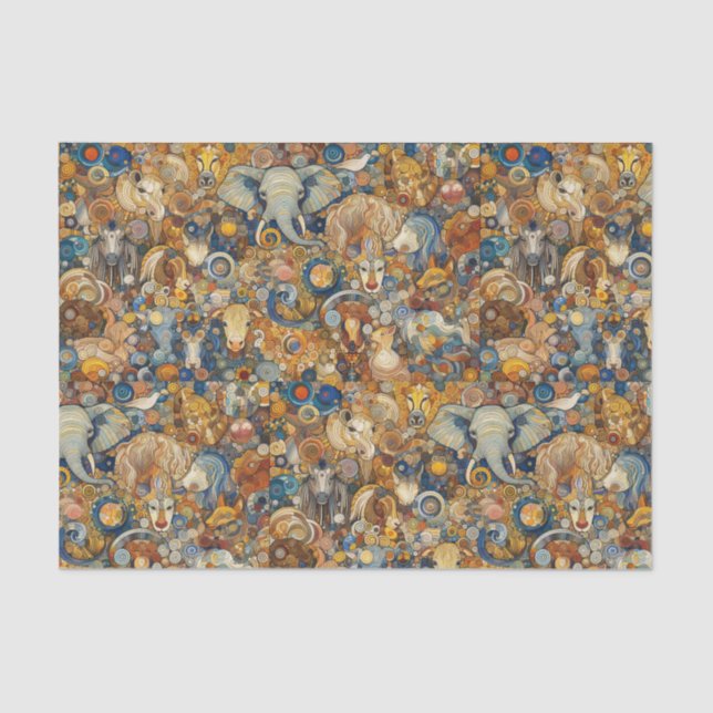 "Farbiges Königreich" Seidenpapier (Vorderseite)