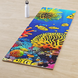 Farbiges Korallenriff-Design Yogamatte
