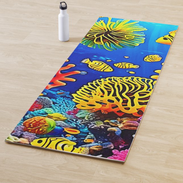 Farbiges Korallenriff-Design Yogamatte (Beispiel)