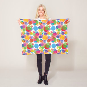 Farbiges Kreis-Muster-Fliesblanket Fleecedecke