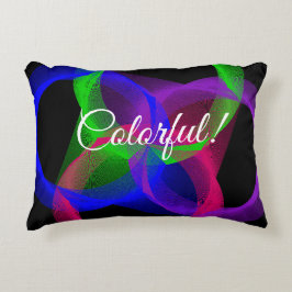 Farbiges kreisförmiges geometrisches Kissen