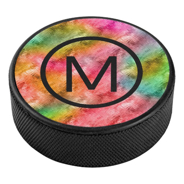 Farbiges Kristallglas-Muster Eishockey Puck (3/4)