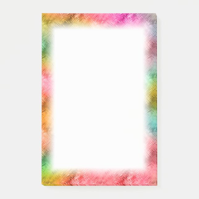 Farbiges Kristallglas-Muster Post-it Klebezettel (Vorderseite)