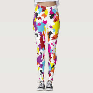 Farbiges kristallines, unregelmäßiges Abstraktes M Leggings