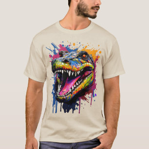 Farbiges Krokodil T-Shirt