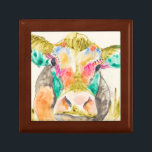 Farbiges Kuhdesign Geschenkbox<br><div class="desc">Farbiges Kuhdesign. Künstler: Jennifer Goldberger. Bild-ID: 109109GG.</div>