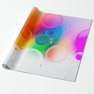 Farbiges künstlerisches Bild des Öltropfens auf Wa Geschenkpapier