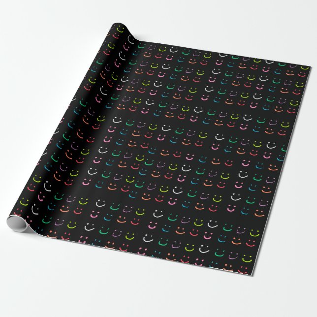 Farbiges Lächeln Geschenkpapier (Ungerollt)