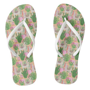 Farbiges Lamellenmuster Flip Flops