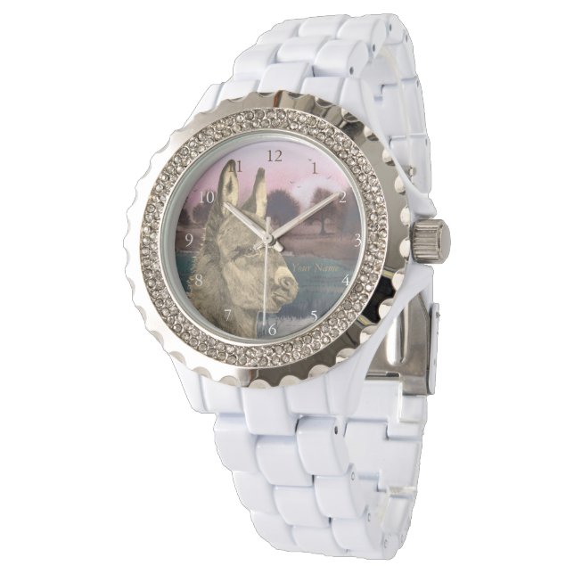 farbiges landschaftlich lebensechtes Bild des nied Armbanduhr (Schrägansicht)