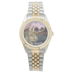 farbiges landschaftliches Lebensbild des niedliche Armbanduhr