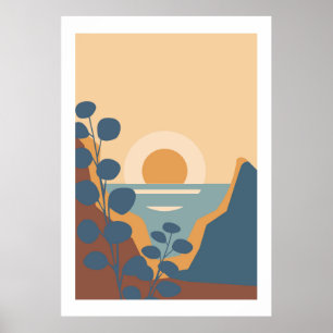 Farbiges Landschaftsposter Poster