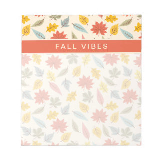 Farbiges Leaf Fall Pattern Notizblock